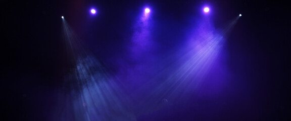 stage lights and smoke