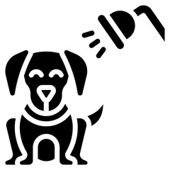 Vector Icon Shower, Bathing, Hygiene, Cleaning, Dog, Care
