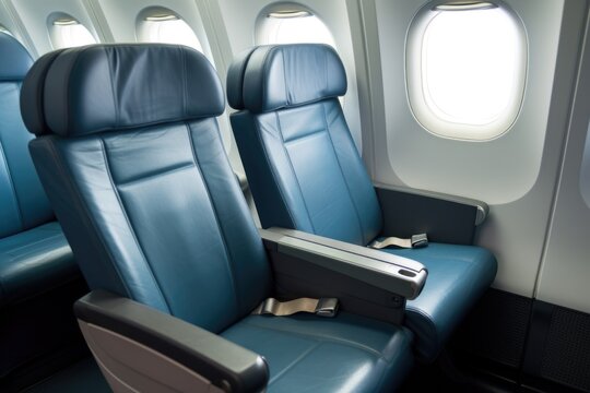 multiple business class seats on an airplane