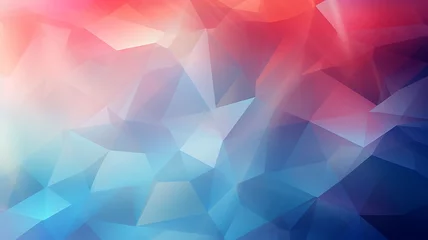 Poster polygonal blue light and red gradient background abstract triangles. © kichigin19