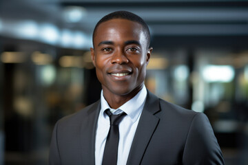 Professional man wearing suit and tie smiling at camera. Suitable for business, corporate, and professional themes.