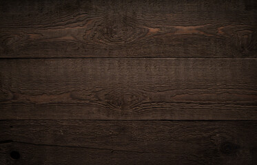 A dark old dirty wooden texture or background - 670376473