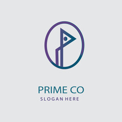 Premium quality p logo for business.P business brand logo gradient concept for all company. modern creative p icon logo vector Illustrator EPS 10. - obrazy, fototapety, plakaty