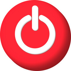 Red push start power switch buttons on and off