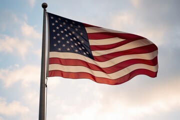 a flag raised to the top of a pole