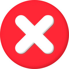 Obraz premium incorrect red mark icon, yes or no, approved, declined, right, wrong
