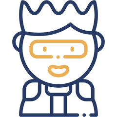 Vector Icon Cyberpunk, Sci-Fi, Costume, User, People, Avatar