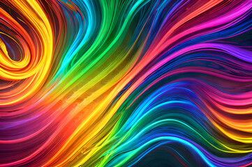 Fototapeta premium Abstract waves modern multi-colored background. Generative AI