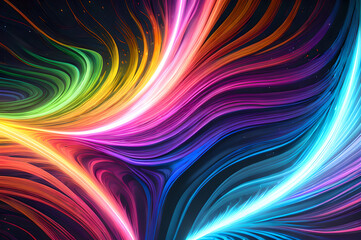Abstract waves modern multi-colored background. Generative AI