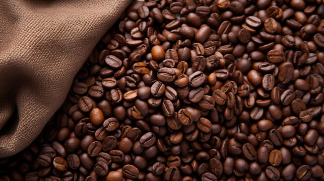 coffee beans on burlap HD 8K wallpaper Stock Photographic Image 