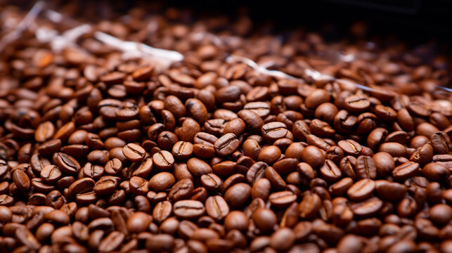 coffee beans background HD 8K wallpaper Stock Photographic Image 