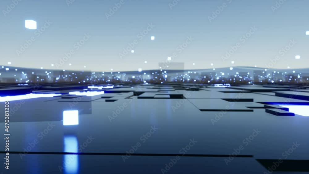 Poster animated technology background for digital network engineering floor