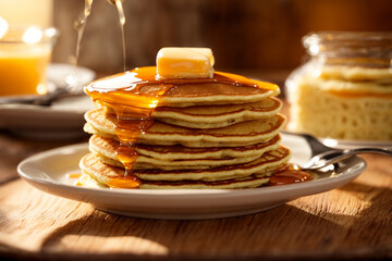 a pancake having honey and butter healthy recipe