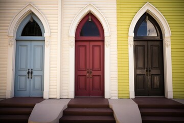 doorways of different houses of worship
