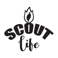 Scout Life Vector Design on White Background