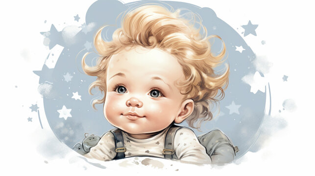portrait of a little child HD 8K wallpaper Stock Photographic Image 