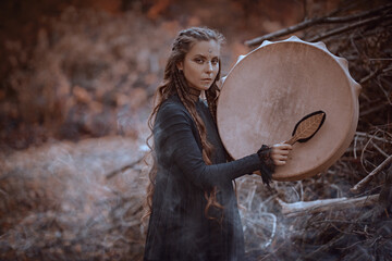 shaman performing ritual