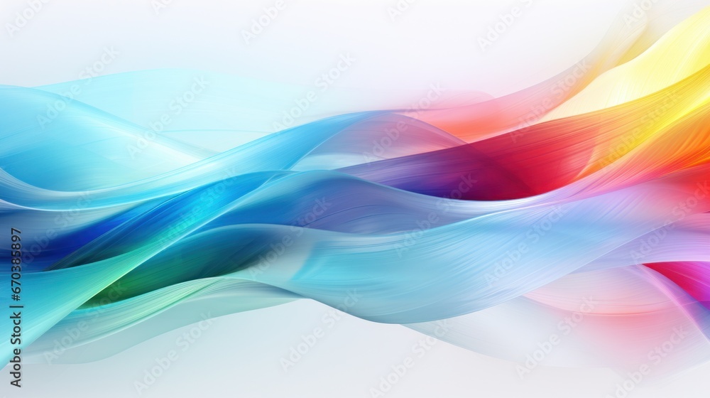 Poster Stunning 3D rendering of an abstract multicolored spectrum.