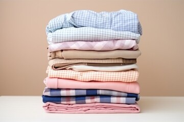 stack of childrens clothing, carefully folded