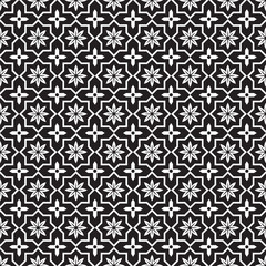 Obraz premium Black and white seamless pattern background