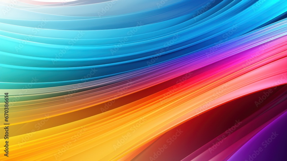 Fototapete stunning 3d rendering of an abstract multicolored spectrum.
