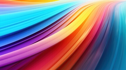 Stunning 3D rendering of an abstract multicolored spectrum.