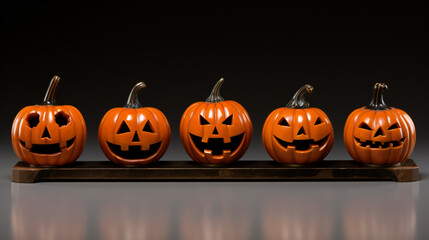 Group of Halloween Jack of Lantern