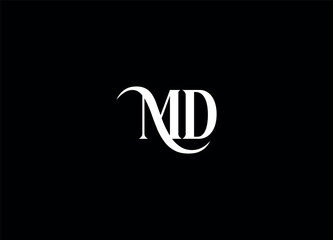 MD   letter logo design and initial logo