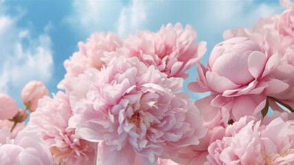 peonies abstract summer background flowers.