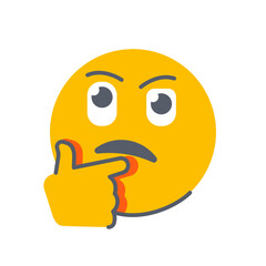 thinking face emoji icon