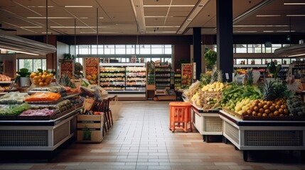 Supermarket, AI generated Image - obrazy, fototapety, plakaty