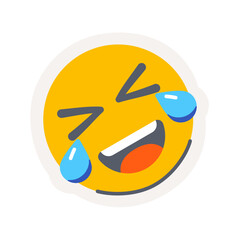 rolling laugh emoji icon sticker
