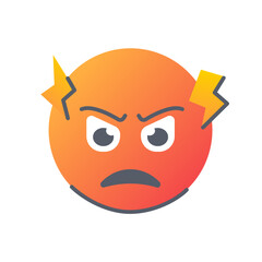 angry face emoji icon