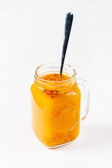 tasty cocktail on the white