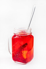 tasty cocktail on the white