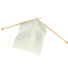 Knitting scarf handcraft 