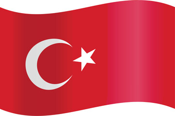 Obraz premium Turkey's national flag in its official colors