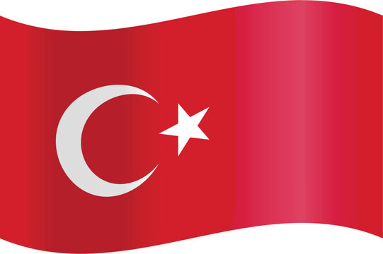 Turkey's national flag in its official colors