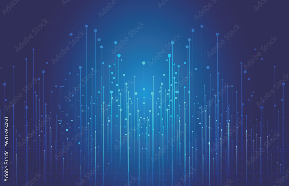 Poster rising point line internet technology technology vector background