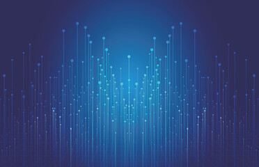 Rising point line Internet technology technology vector background