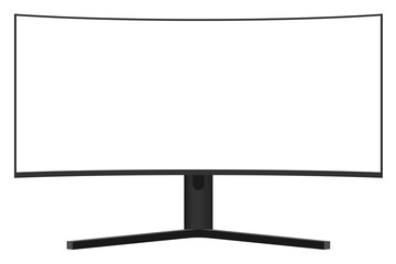 width and curved monitor screen transparent vector png