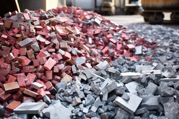 compact blocks of crushed metal produced by a waste compactor