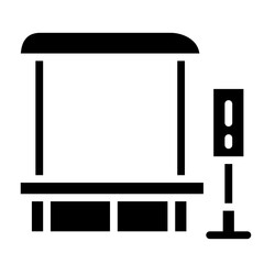 Fototapeta premium Bus Stop Icon