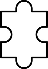 Puzzle line icon outline vector.