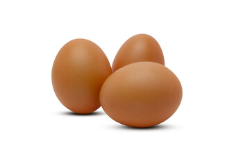 three eggs isolated on transparent background png