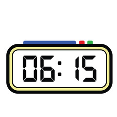 Digital Clock Time at 06:15, Time Illustration 24 Hours Format