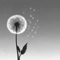 dandelion flower flying seeds