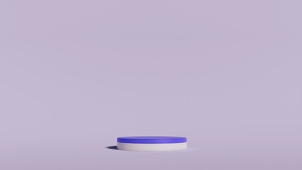 white and blue podium for product display empty stage display stand studio background 3d render