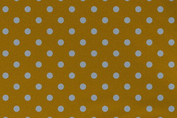 abstract fabric yellow brown color background with little white circle dot pattern 3D rendering