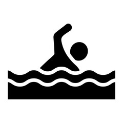 Swimming Icon - obrazy, fototapety, plakaty